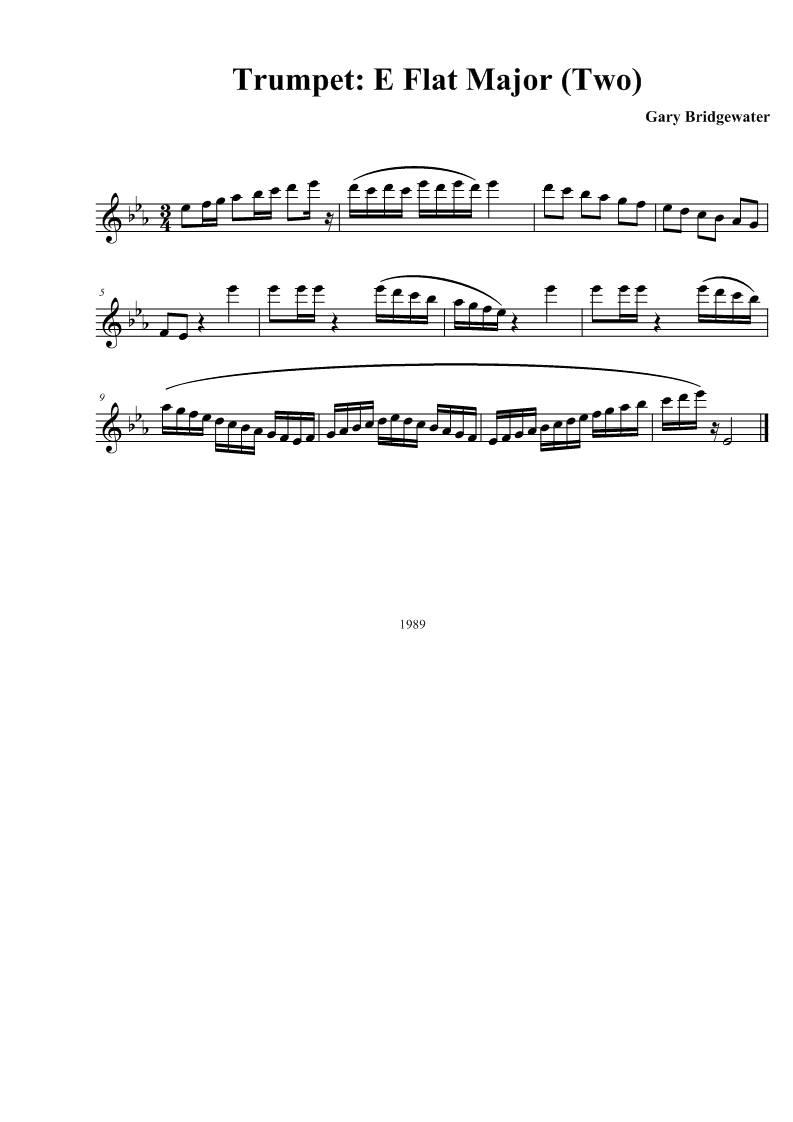 Trumpet Trumpet E Flat Major (Two)